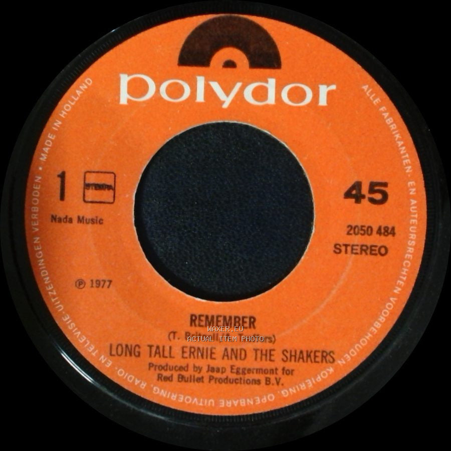 Long Tall Ernie And The Shakers - Remember / Cocktails At Midnight side A