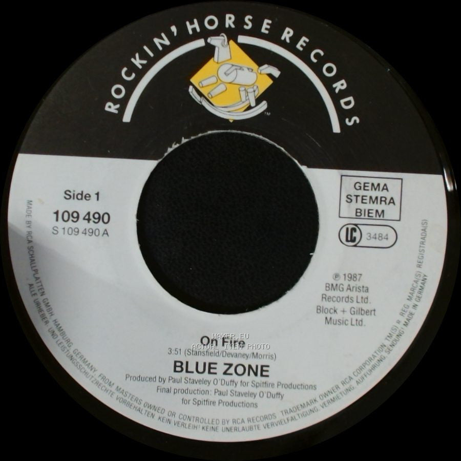 Blue Zone - On Fire / Be The Sugar side A