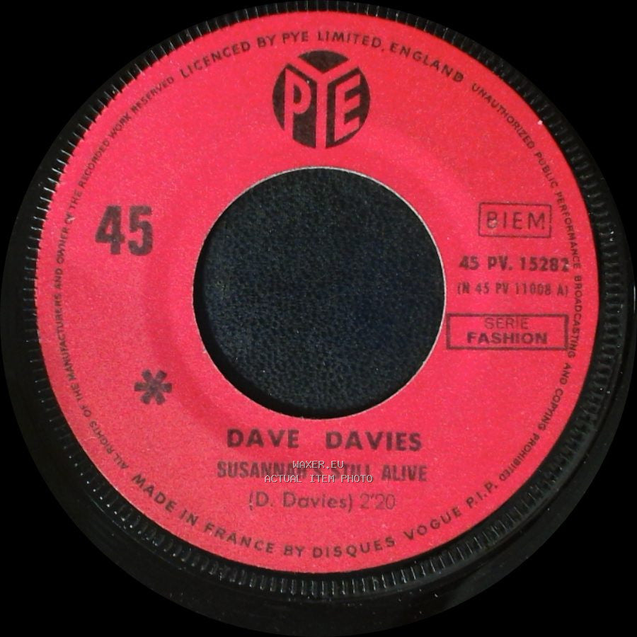Dave Davies - Funny Face / Susannah's Still Alive side B