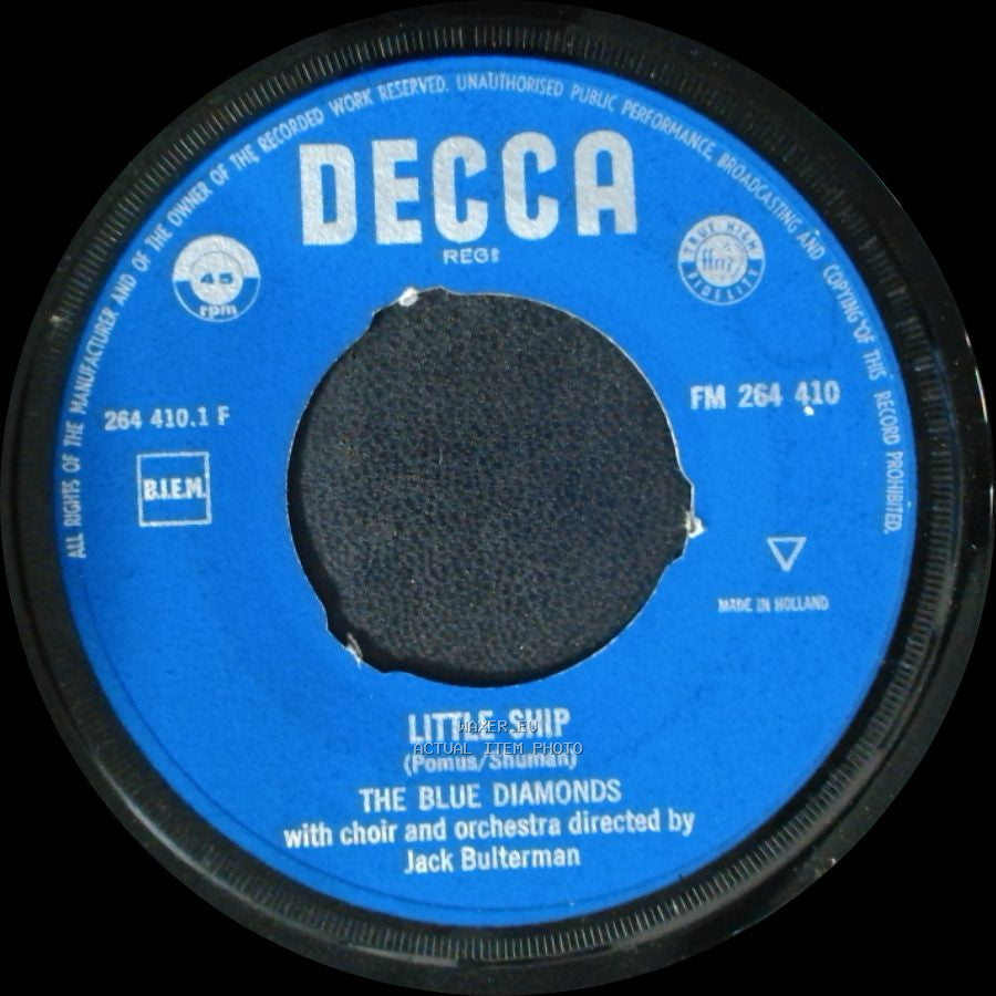 The Blue Diamonds - Little Ship / Jealousy side B