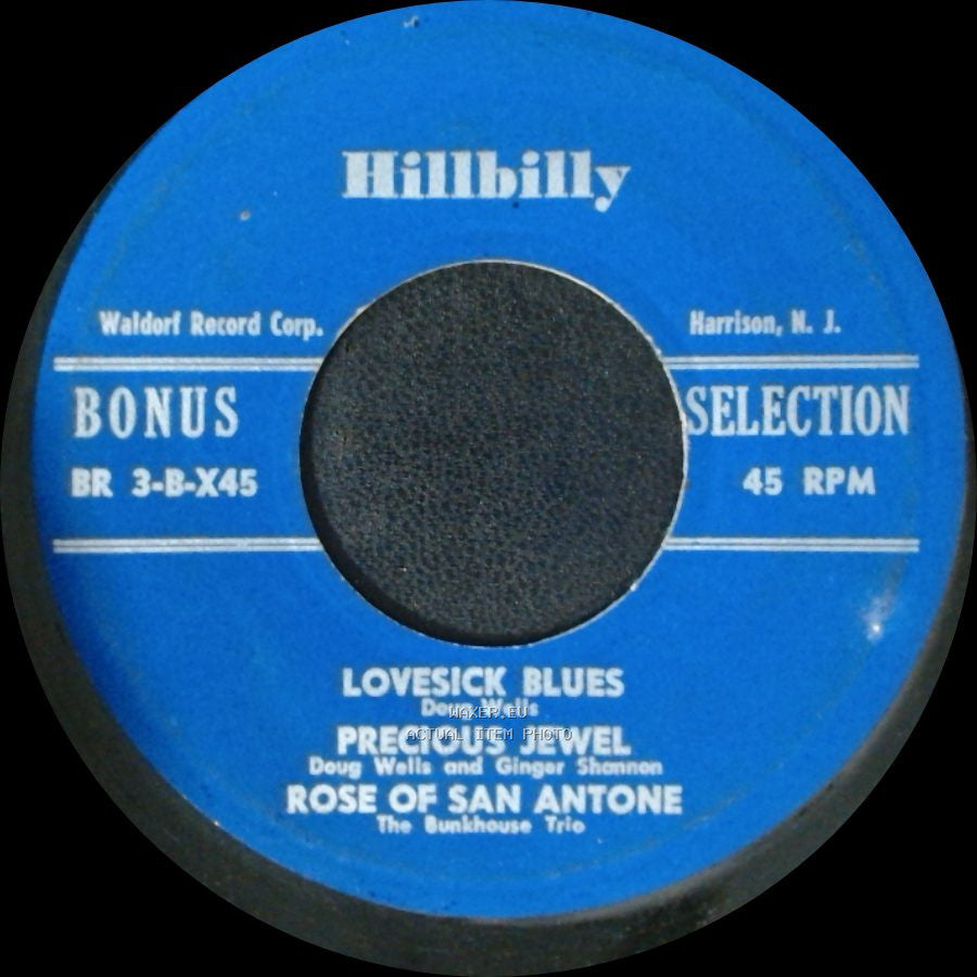 The Bunkhouse Trio, Leonard Zinn & His Steel Guitar - You Are My Sunshine / Cool, Cool Water / Steel Guitar Rag / Lovesick Blues / Precious Jewel / Rose Of San Antone side B