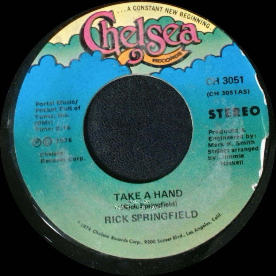 Rick Springfield - Archangel / Take A Hand side A
