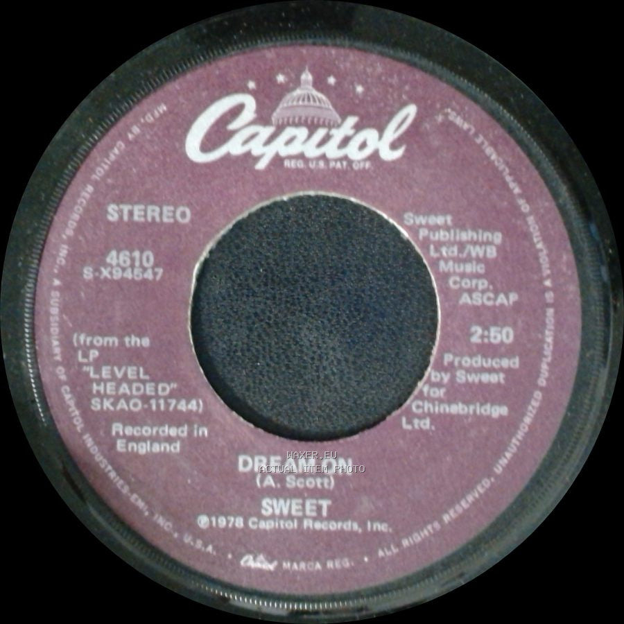 Sweet - California Nights / Dream On side B