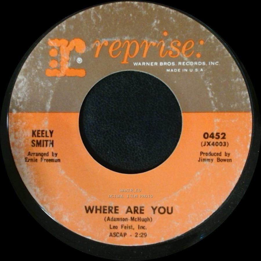 Keely Smith - Good-Bye My Love / Where Are You side B