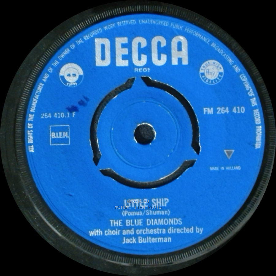 The Blue Diamonds - Little Ship / Jealousy side B