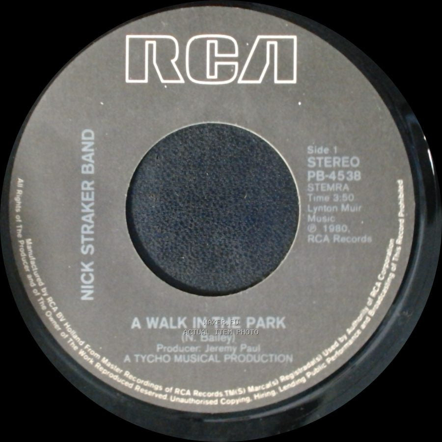Nick Straker Band - A Walk In The Park / Something In The Music side A