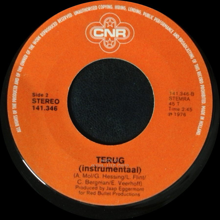 Bob Bouber - Voor Niets (No Charge) / Terug (Instrumentaal) side B