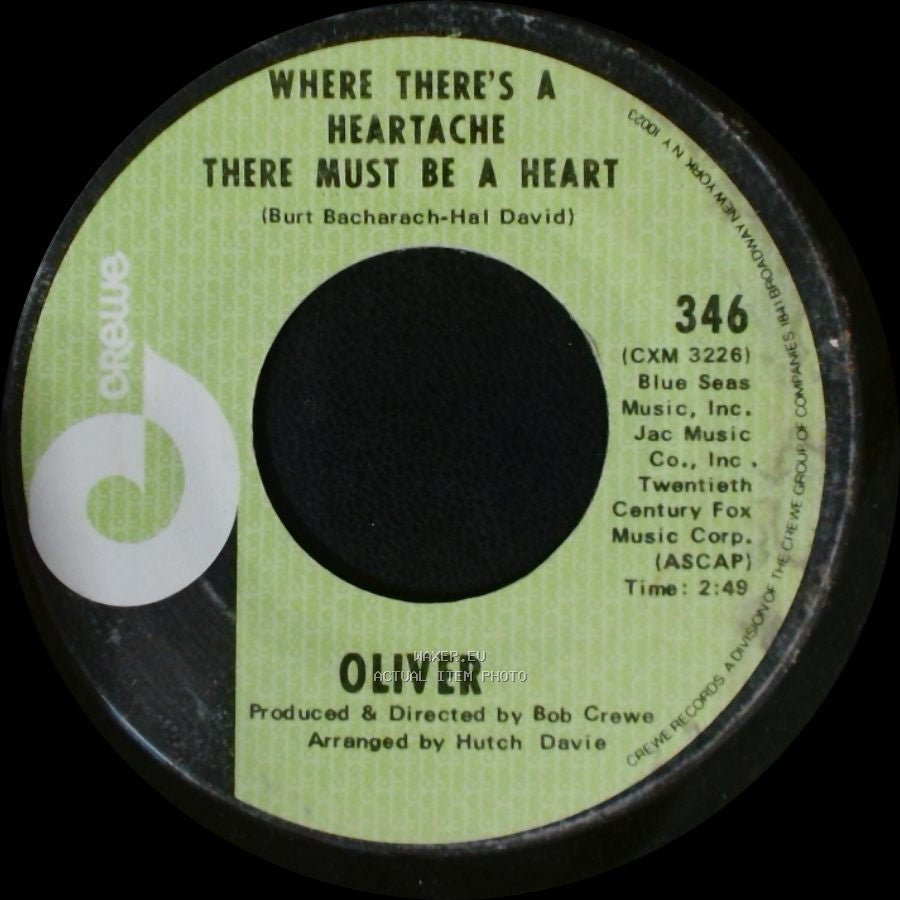 Oliver - Where There's A Heartache There Must Be A Heart / I Can Remember side A