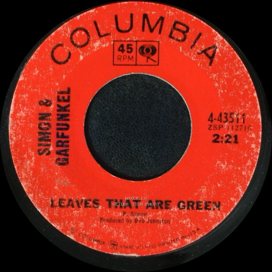 Simon & Garfunkel - Homeward Bound / Leaves That Are Green side B