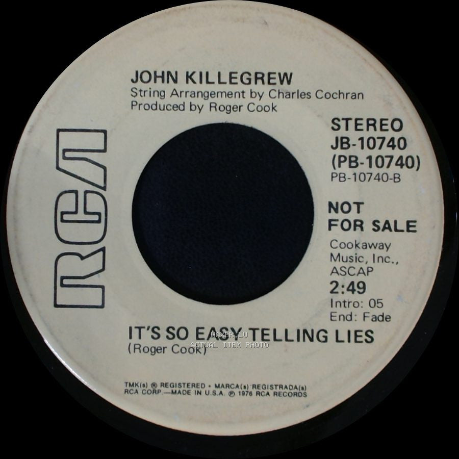 John Killegrew - It's So Easy Telling Lies / Go Now side A