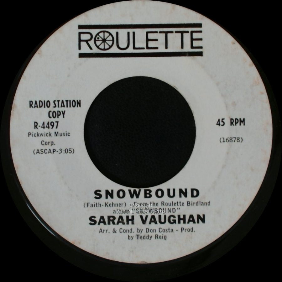 Sarah Vaughan - Once Upon A Summertime / Snowbound side B