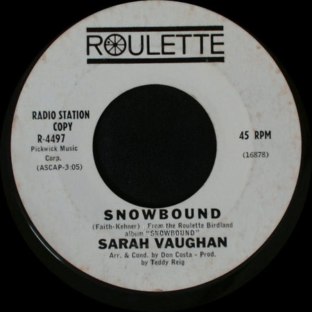 Sarah Vaughan - Once Upon A Summertime / Snowbound side B