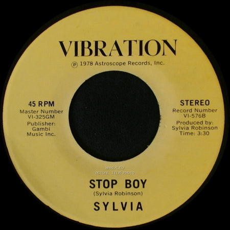 Sylvia - Automatic Lover / Stop Boy side B