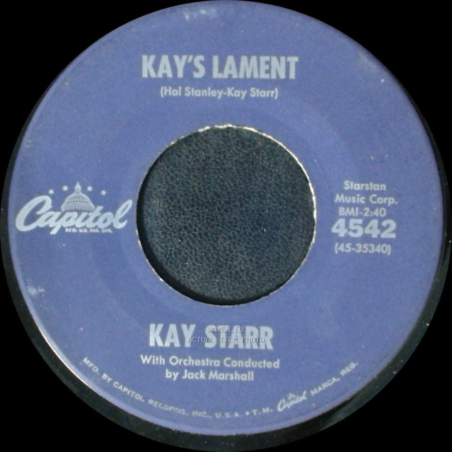 Kay Starr - Foolin' Around / Kay's Lament side B