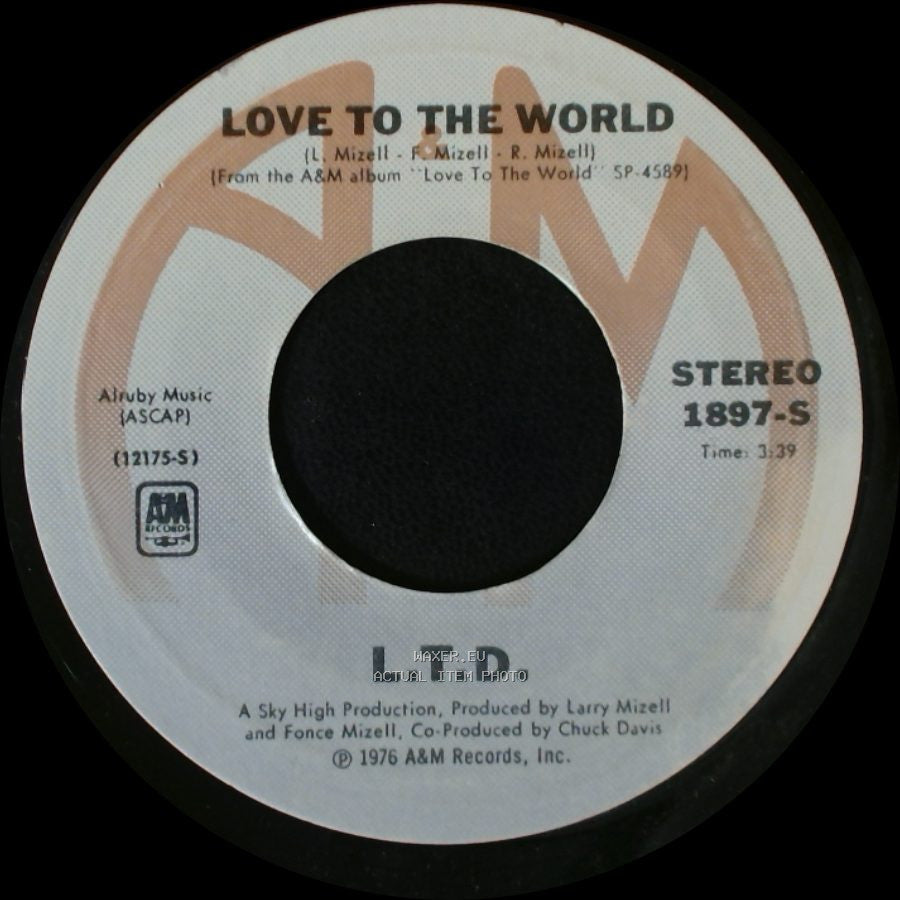 L.T.D. - Love To The World / Get Your It Together side A