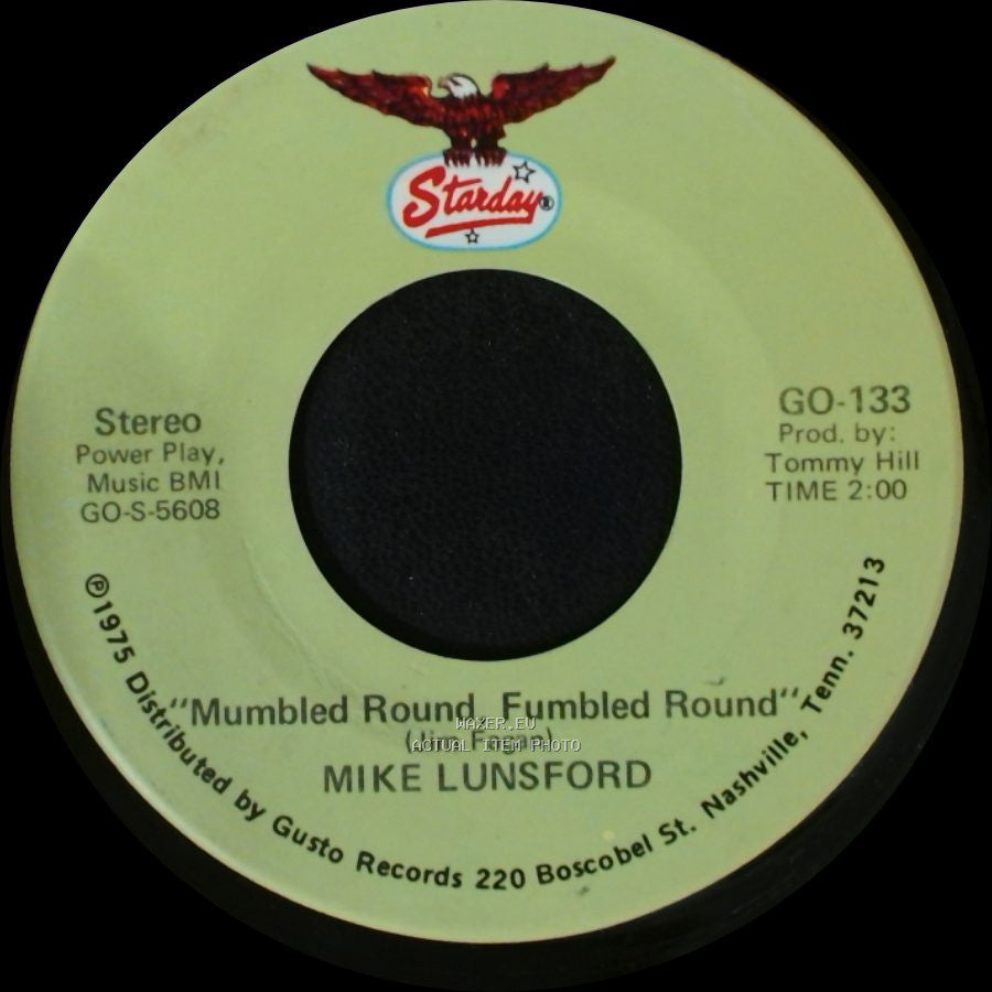 Mike Lunsford - Mumbled Round, Fumbled Round / Sugar Sugar side A