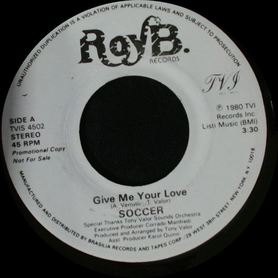 Soccer - Give Me Your Love / Dancin' Game side A