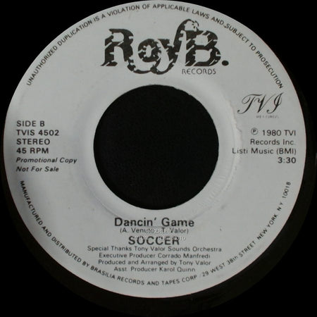 Soccer - Give Me Your Love / Dancin' Game side B