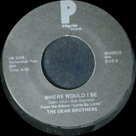 The Dean Brothers - Single Man / Where Would I Be side B