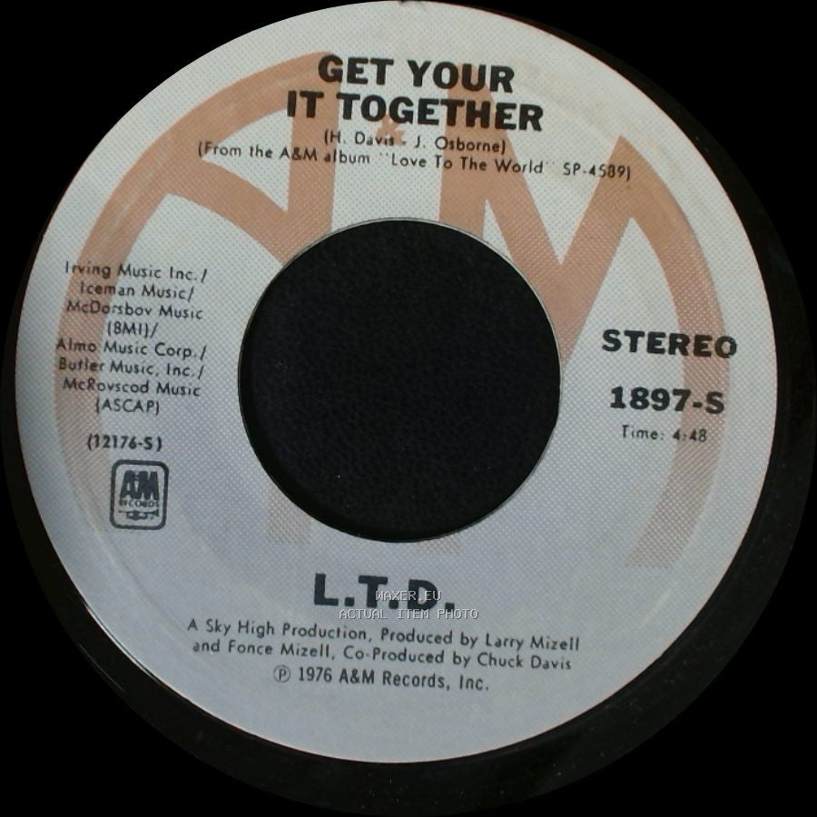 L.T.D. - Love To The World / Get Your It Together side A