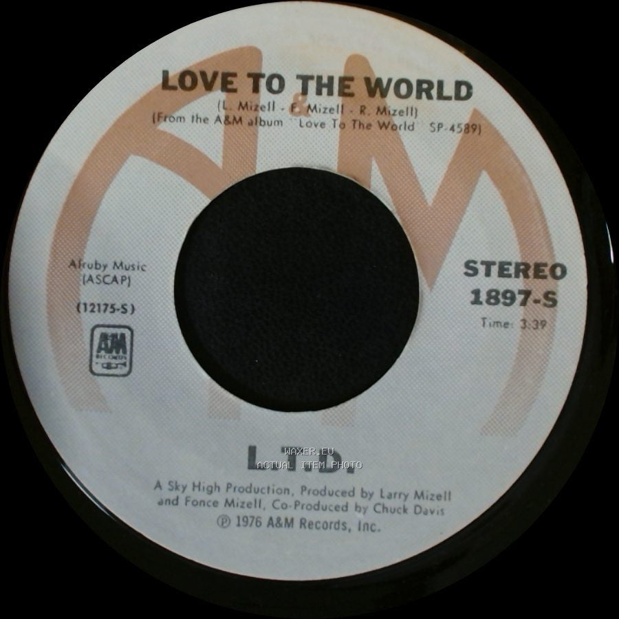 L.T.D. - Love To The World / Get Your It Together side B