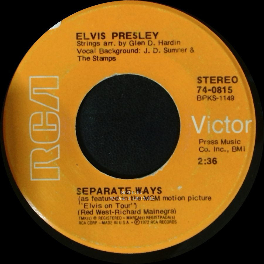 Elvis Presley - Always On My Mind / Separate Ways side B