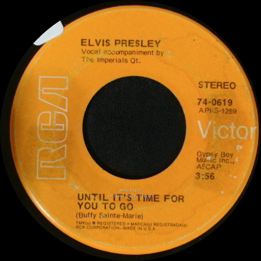 Elvis Presley - We Can Make The Morning / Until It's Time For You To Go side B