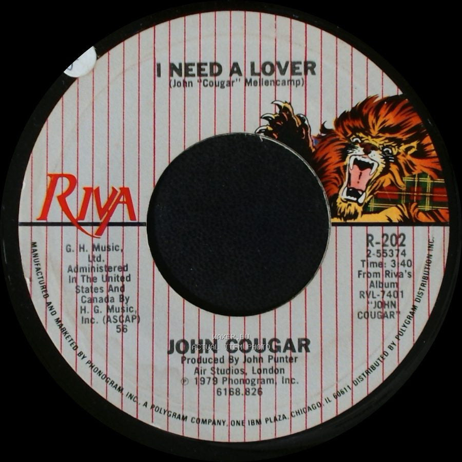 John Cougar - Welcome To Chinatown / I Need A Lover side B