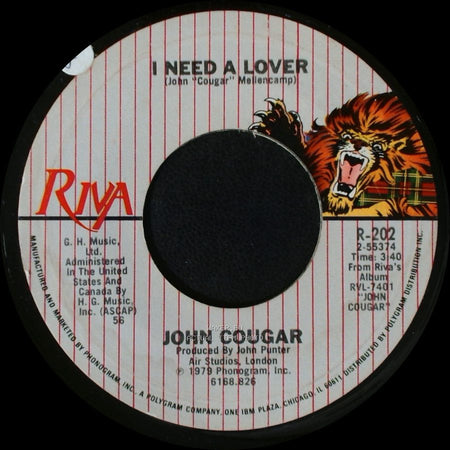 John Cougar - Welcome To Chinatown / I Need A Lover side B