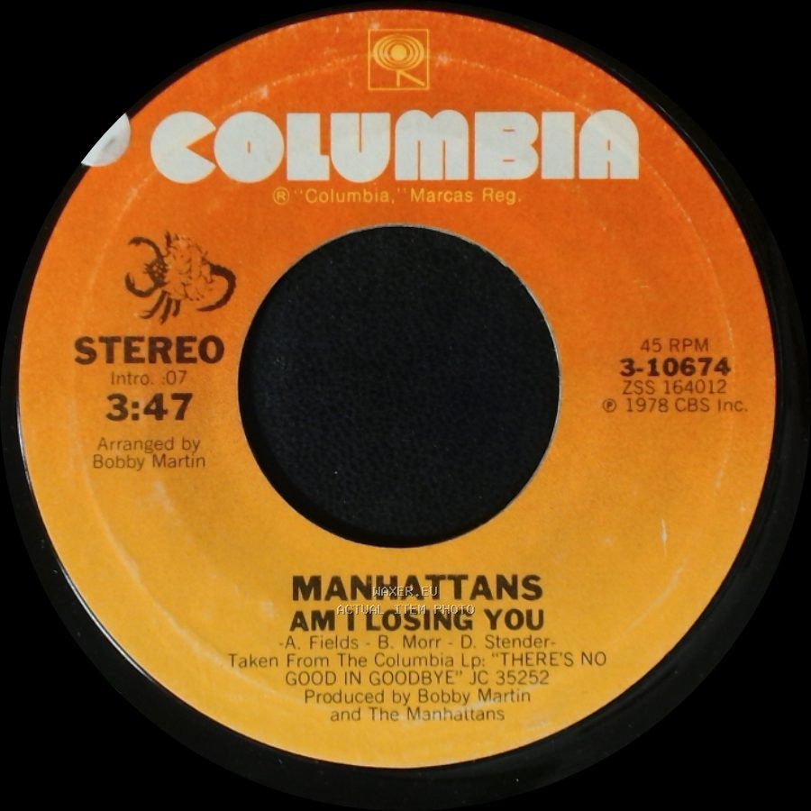 Manhattans - Movin' / Am I Losing You side B