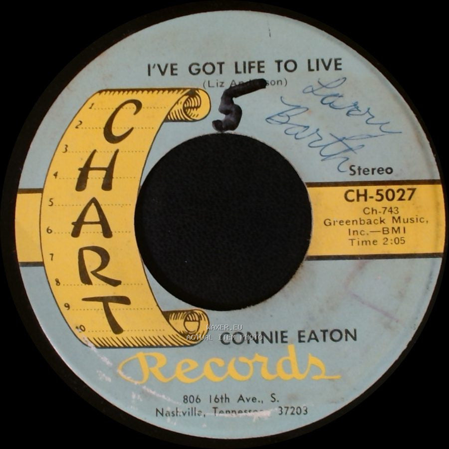 Connie Eaton - A Million Shades Of Blue / I've Got Life To Live (Liz Anderson) side B