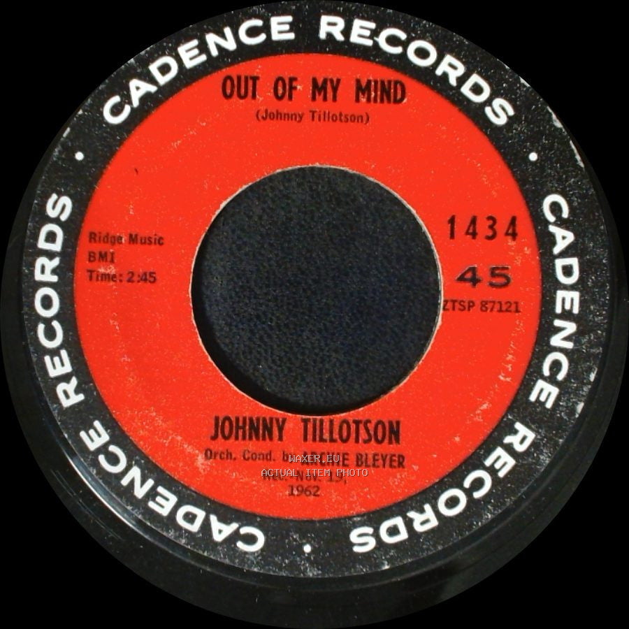 Johnny Tillotson - Out Of My Mind / Empty Feelin' side A