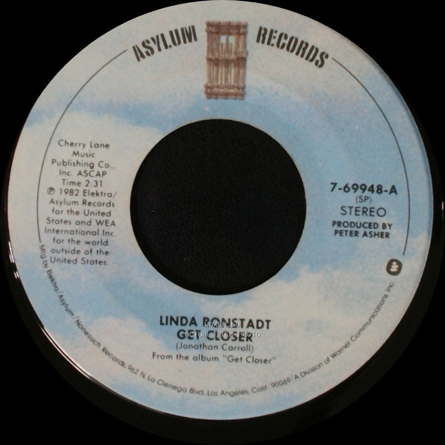 Linda Ronstadt And John David Souther / Linda Ronstadt - Sometimes You Just Can't Win / Get Closer side B