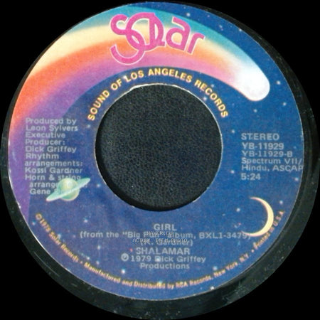 Shalamar - Right In The Socket / Girl side B