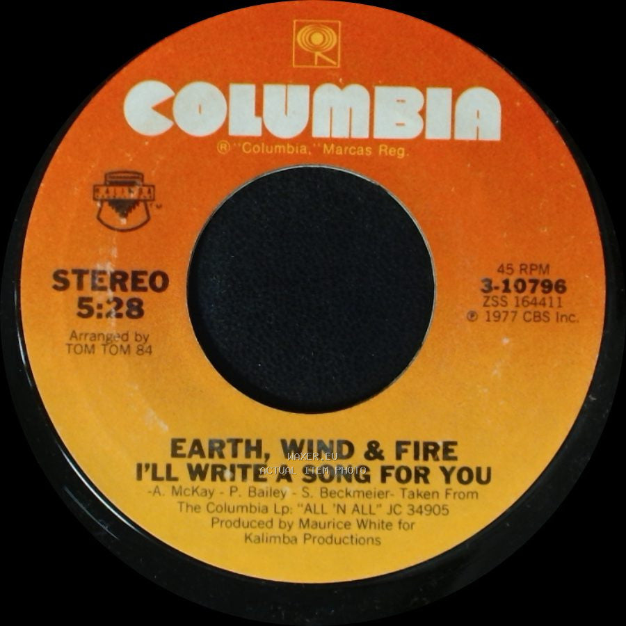 Earth, Wind & Fire - I'll Write A Song For You / Got To Get You Into My Life side A