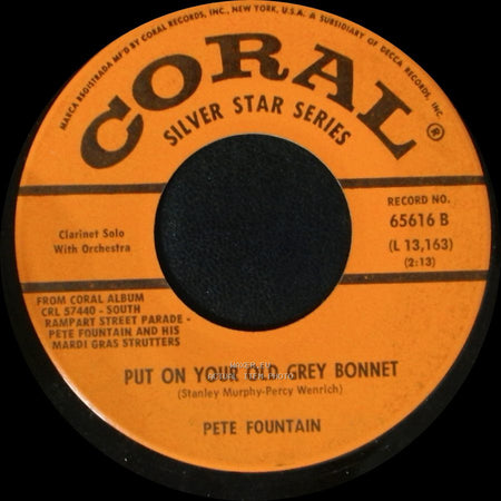 Pete Fountain - Put On Your Old Grey Bonnet / Maria Elena side A