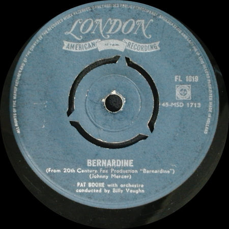 Pat Boone - Bernardine / Love Letters In The Sand side A