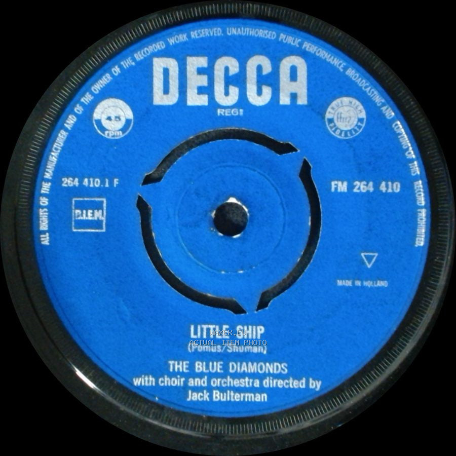The Blue Diamonds - Jealousy / Little Ship side B
