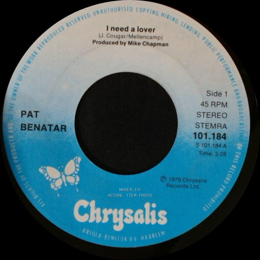 Pat Benatar - I Need A Lover / Rated X side A