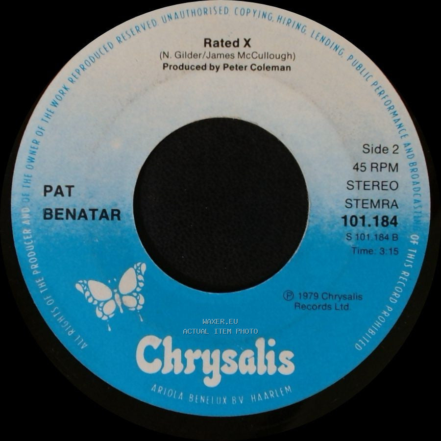 Pat Benatar - I Need A Lover / Rated X side B