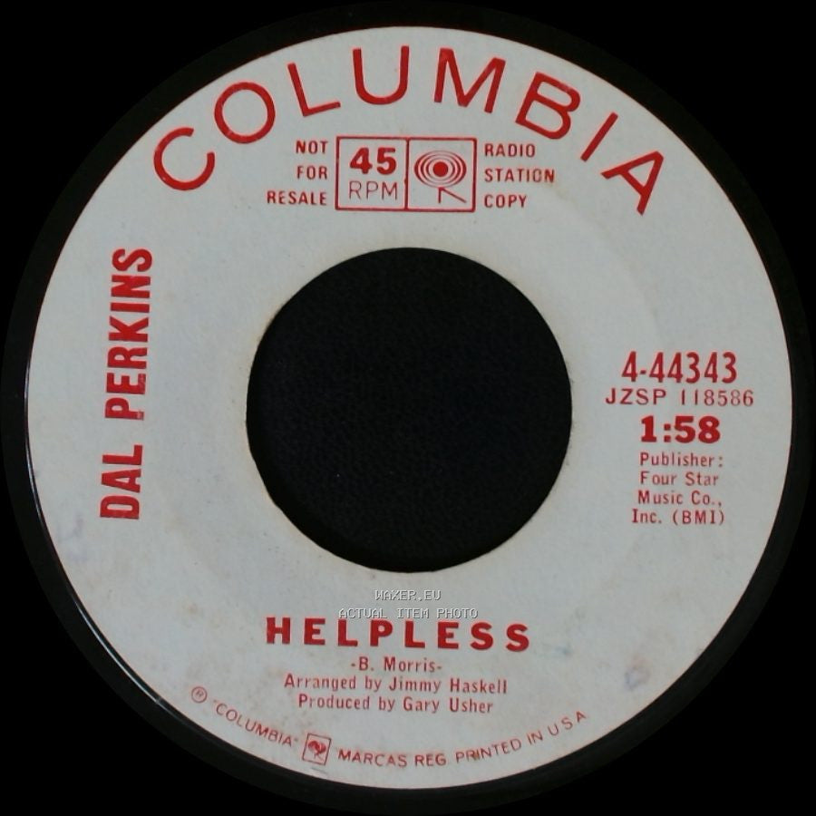 Dal Perkins - Woman In The Darkness / Helpless side B