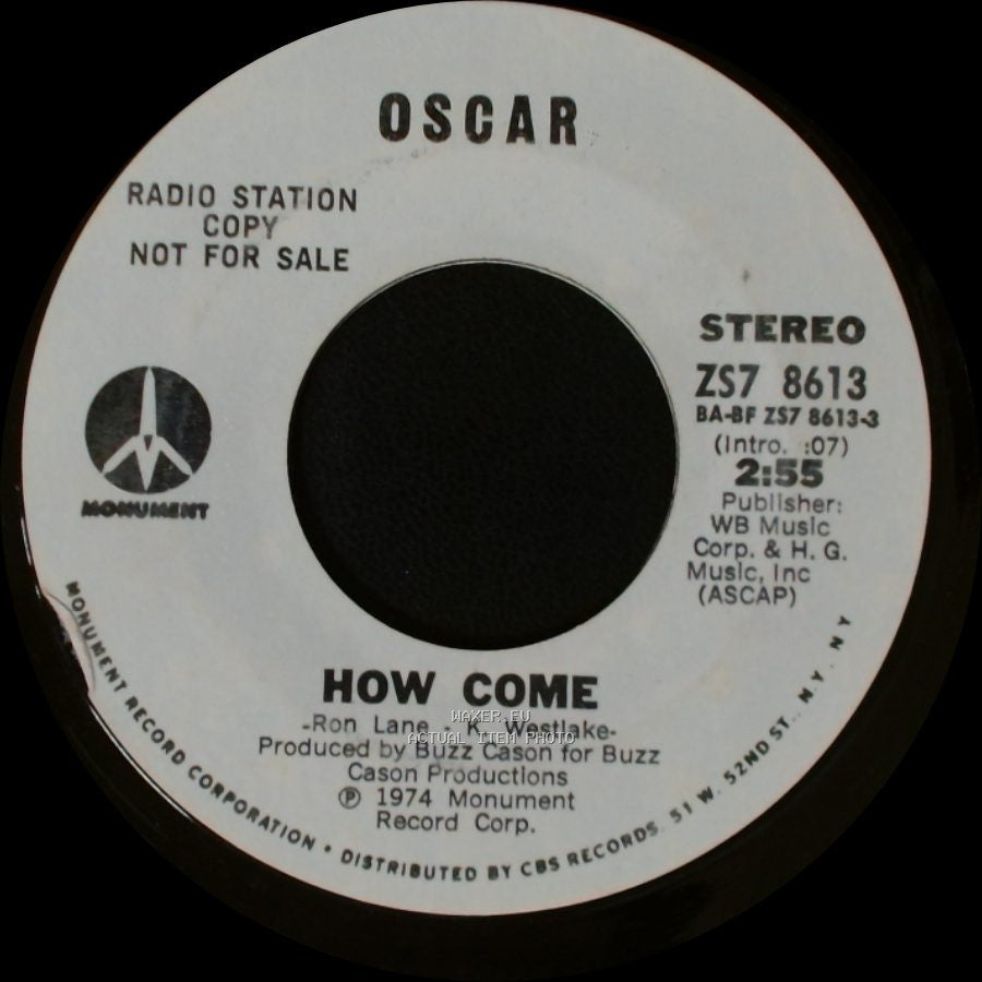 Oscar - How Come / How Come side B