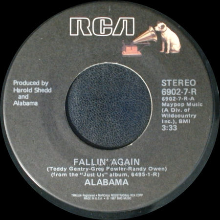 Alabama - Fallin' Again / I Saw The Time side A