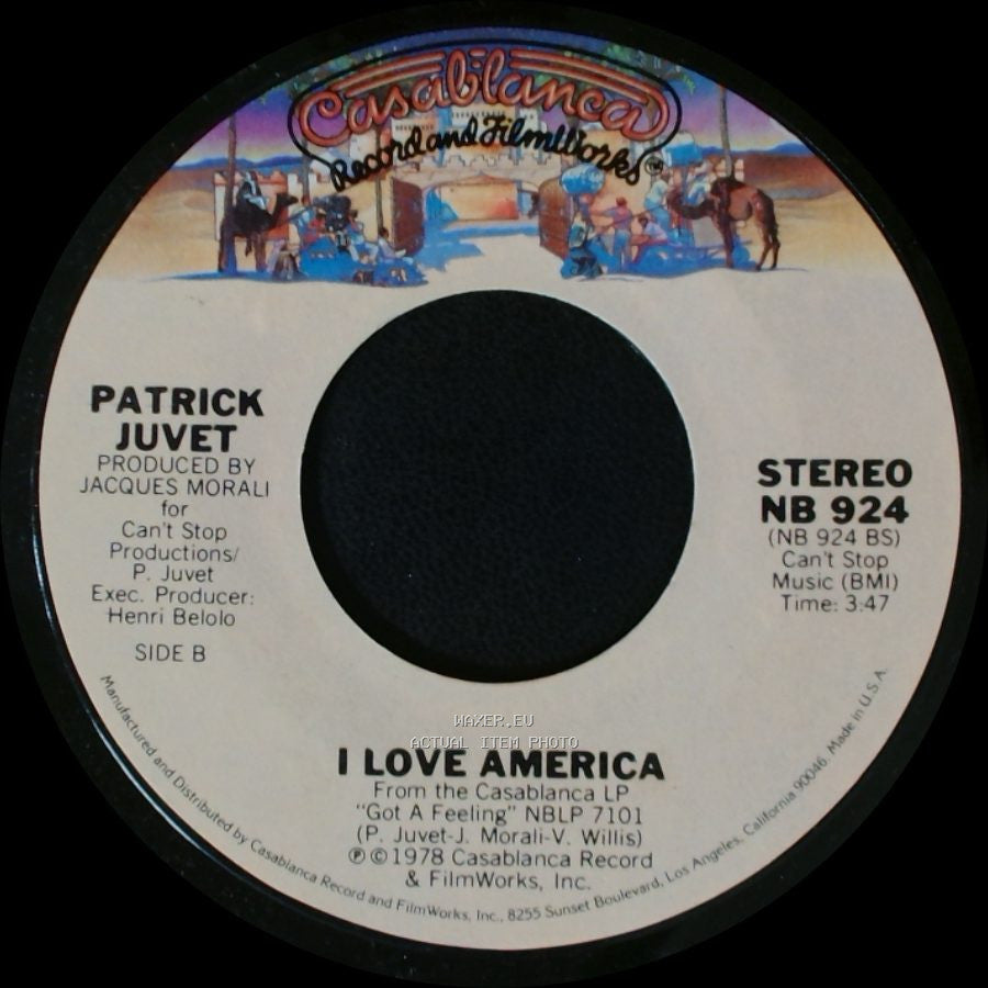 Patrick Juvet - Got A Feeling / I Love America side B