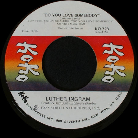 Luther Ingram - Do You Love Somebody / How I Miss My Baby side A
