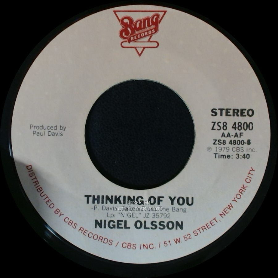 Nigel Olsson - Little Bit Of Soap / Thinking Of You side B