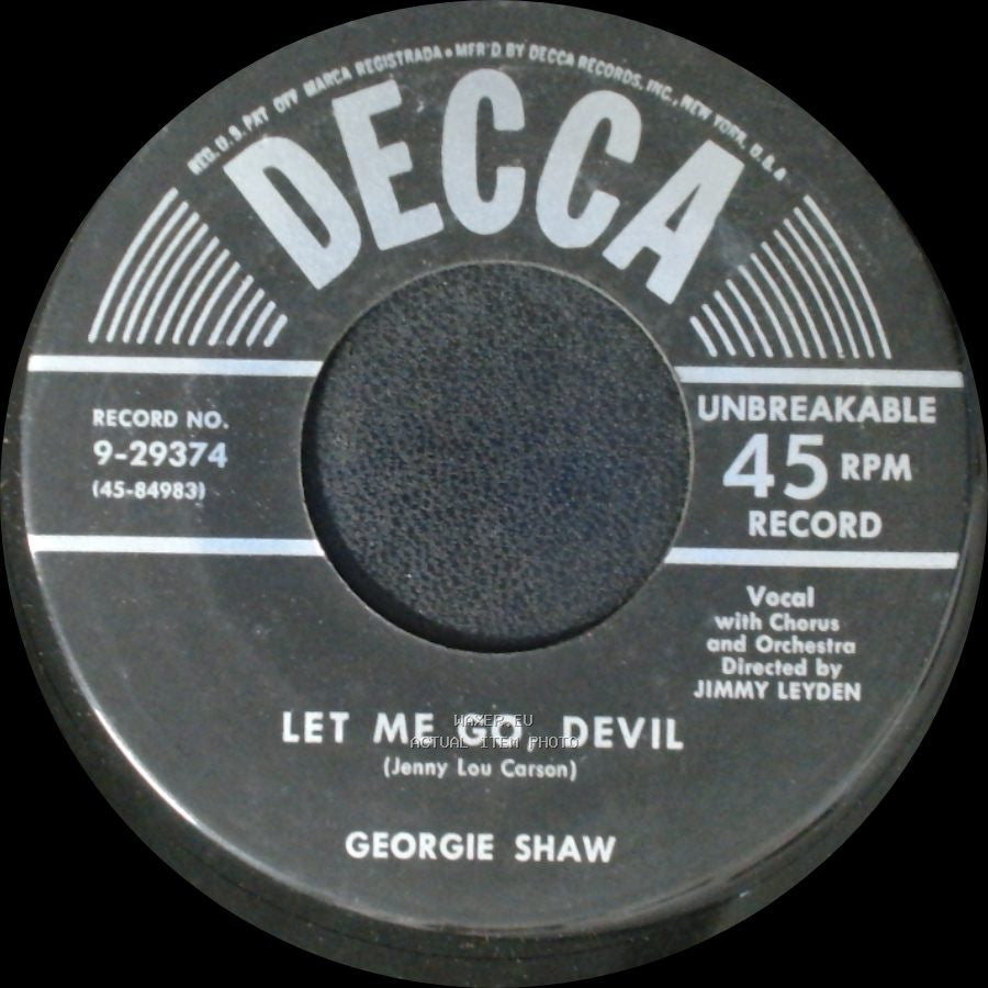Georgie Shaw - The Proverb / Let Me Go, Devil side B
