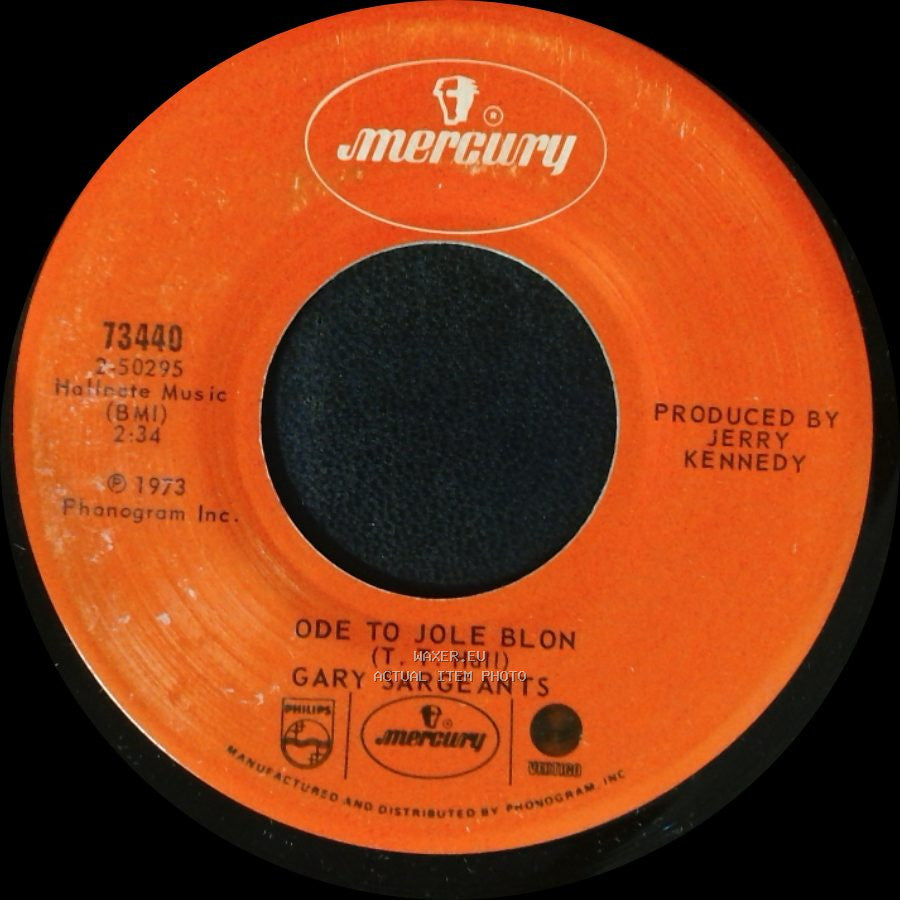 Gary Sargeants - Ode To Jole Blon / Fair To Middlin'; Lower Middle Class side A