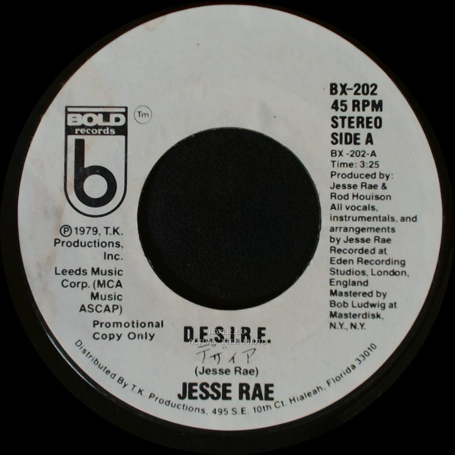 Jesse Rae - D.E.S.I.R.E. / D.E.S.I.R.E. side B