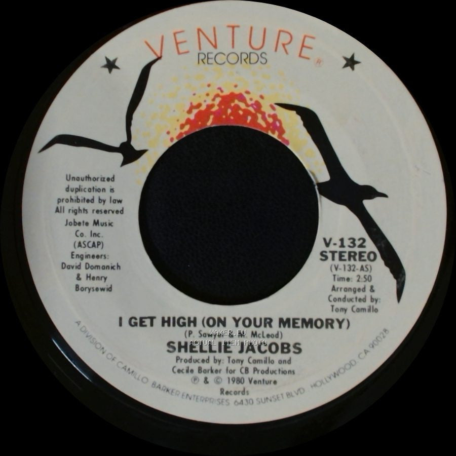 Shellie Jacobs - We Had This Time / I Get High (On Your Memory) side B